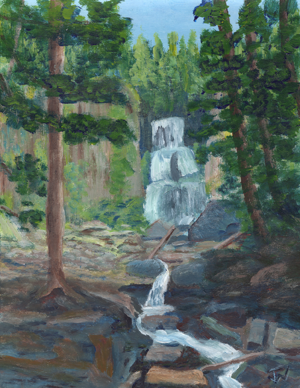 Acrylic on Cardstock 8.5 x 11in For Sale